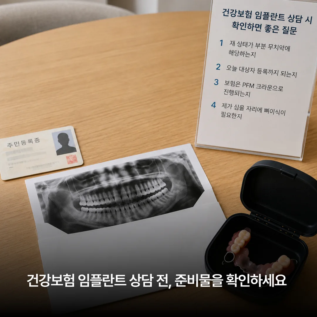 건강보험 임플란트 상담 전에 챙기면 좋은 준비물
